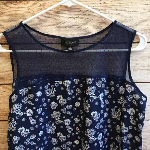 JASON WU FOR TARGET SLEEVELESS TOP IN NAVY BLUE - Picture 2 of 5